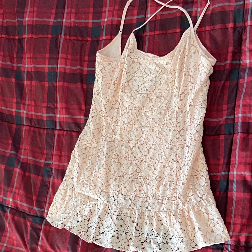 Talula Light Peach mini dress Lacey feminine pre owned